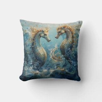 Sea Horse Throw Pillow
