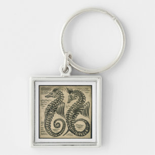 Sea-Horse (w/c on paper) Key Ring
