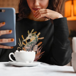 Sea Horse With Bouquet of Sea Leaves Sweatshirt