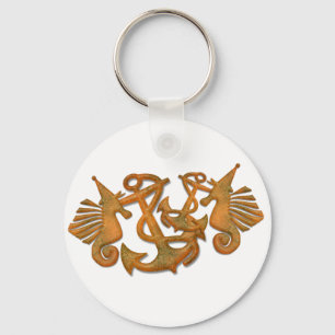 Sea horses key ring