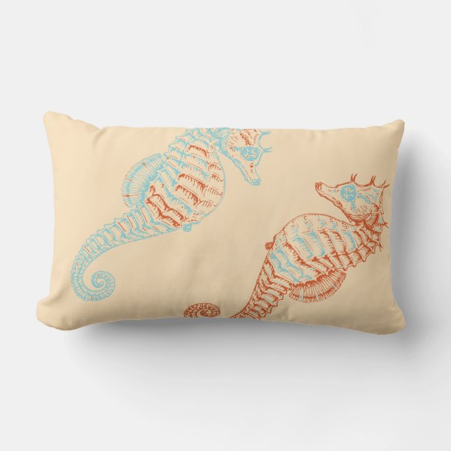 Sea Horses Lumbar Cushion (Front)