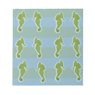 Sea horses & stripes  Notepad