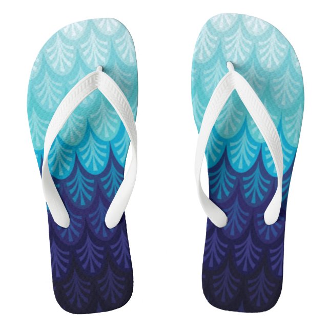 Sea How Blue  Thongs (Footbed)