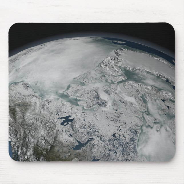 Sea ice above North America Mouse Pad (Front)