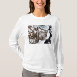 Sea ice lines the shoreline in eastern Greenlan T-Shirt
