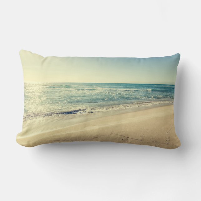 Sea in Winter Lumbar Cushion (Front)