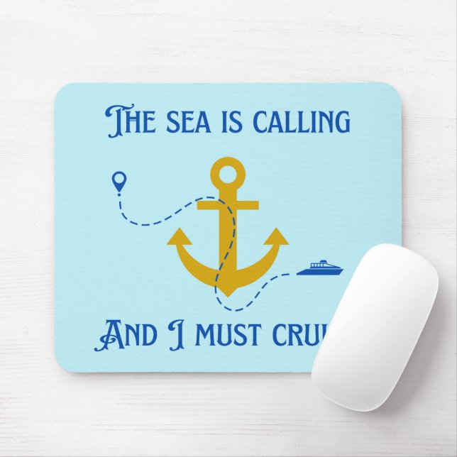 Sea is Calling Mouse Pad (With Mouse)