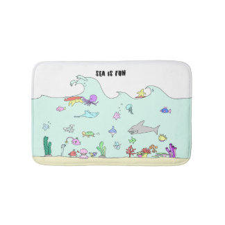 SEA IS FUN BATH MAT
