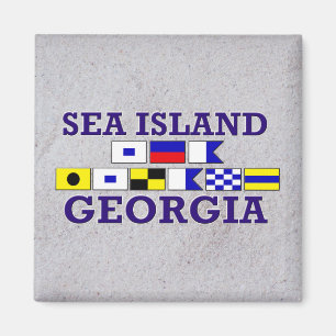 Sea Island Nautical Flag - Sandy Magnet