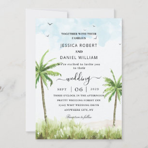 Sea Island wedding invitations zazzle