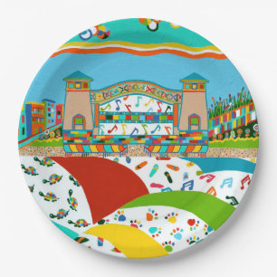 Sea Isle Band Shell Round Paper Plate