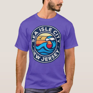 Sea Isle City New Jersey Nj Nautical Waves 8 T-Shirt