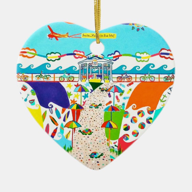 Sea Isle City, NJ Heart Ornament (Front)