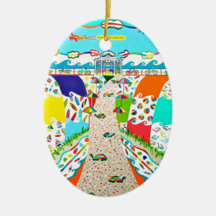 Sea Isle City, NJ Oval Ornament