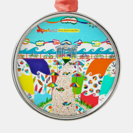 Sea Isle City Promenade Premium Round Ornament