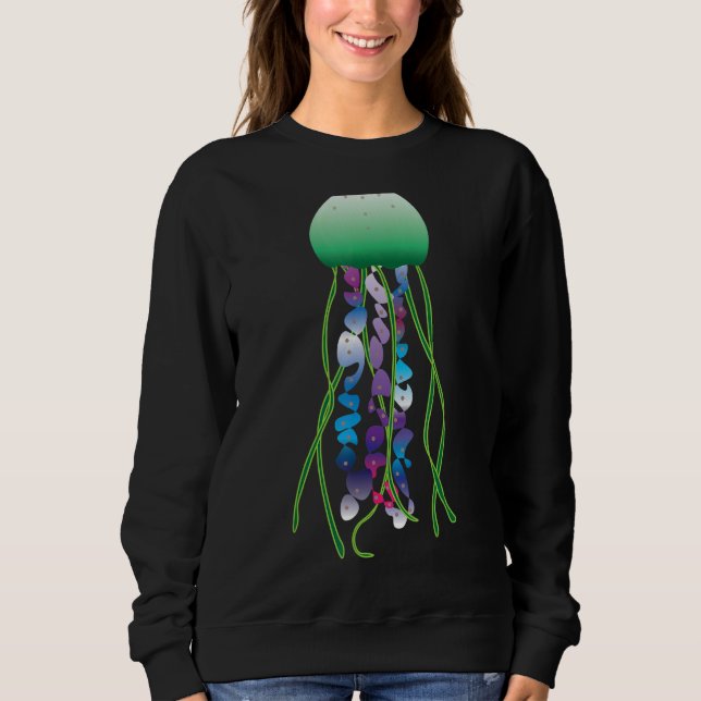 Sea Jellies Jellyfish   Cnidaria Marine Animal Sweatshirt (Front)
