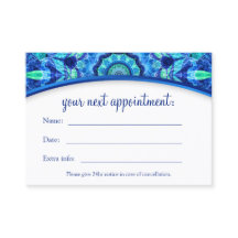Sea Jewel Mandala Appointment Card