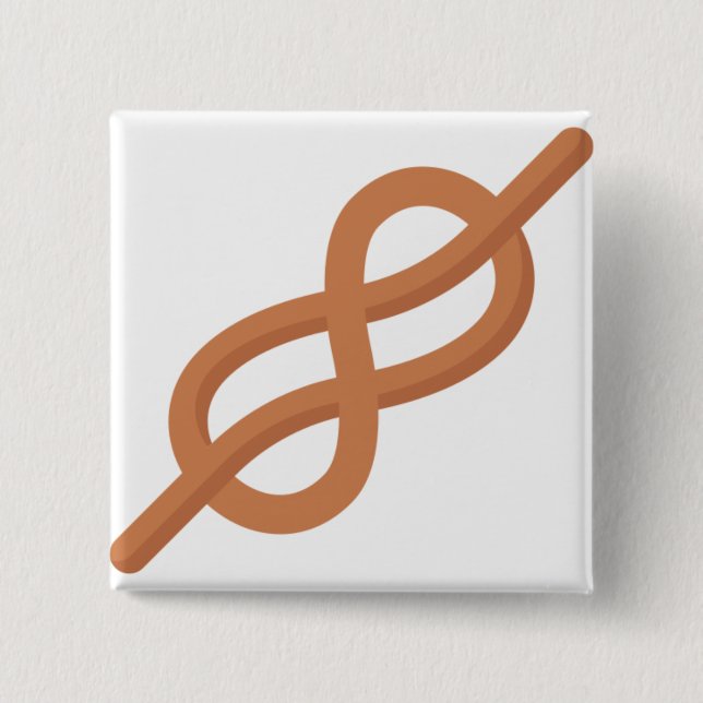 Sea knot 15 cm square badge (Front)