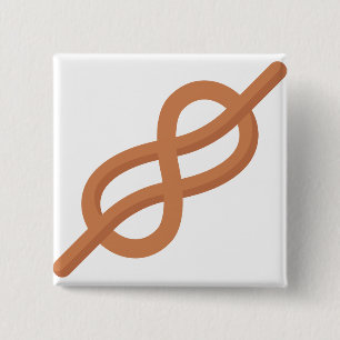 Sea knot 15 cm square badge