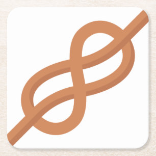 Sea knot square paper coaster