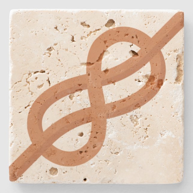 Sea knot stone coaster (Front)