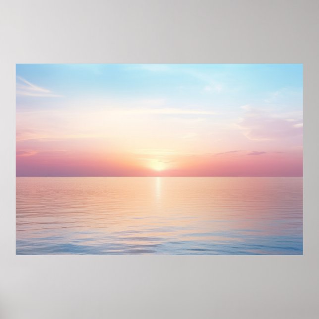Sea Landscape Meditation Serene Tranquil Poster (Front)