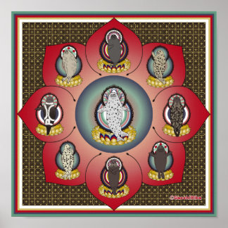 Sea leopard mandala poster