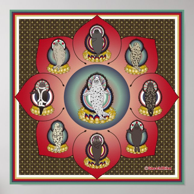 Sea leopard mandala poster (Front)