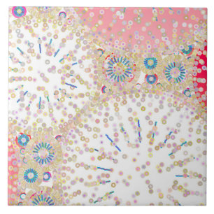 "Sea Life" abstract print Ceramic Tile