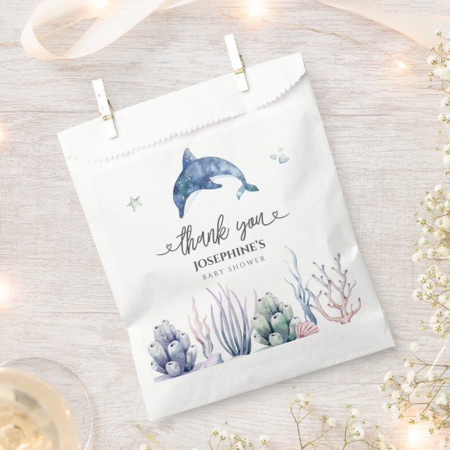 Sea Life Baby Shower Favour Bag (Clipped)