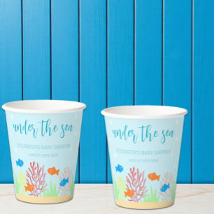 Sea Life Baby Shower Paper Cups