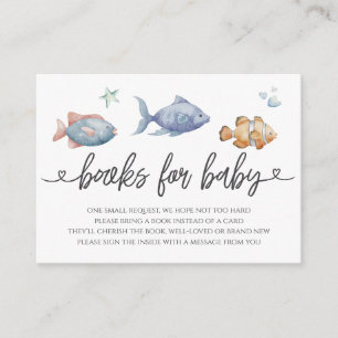Sea Life Books for Baby Shower Insert