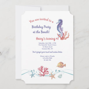 Sea Life Invitation