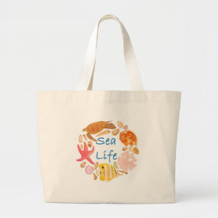 Sea Life Large Tote Bag