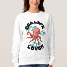 sea life lover octopus women Basic Sweatshirt