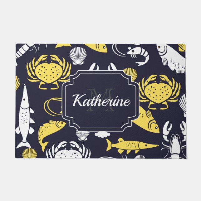 Sea Life Pattern Doormat (Front)