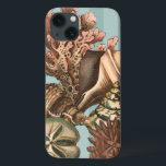 Sea Life Silhouette iPhone 13 Case<br><div class="desc">This art print displays the finest things in nature within the ocean. Find all the different types of sea life in this image including a Conch Seashell,  Sand Dollars,  and Reefs buried deep in the sea. This art collection is a must have in your next Zazzle products.</div>
