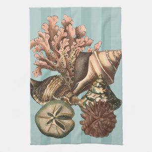 Sea Life Silhouette Tea Towel
