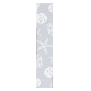 Sea Life Silhouettes (Coastal Grey) Medium Table Runner