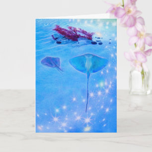 Sea Life Stingray Birthday Card