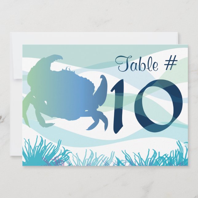 Sea Life Table Number Seating Card8 (Back)
