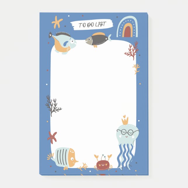 Sea Life To Do List Post-It Notes (Front)