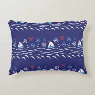 Sea Life: Vintage Seamless Pattern Decorative Cushion