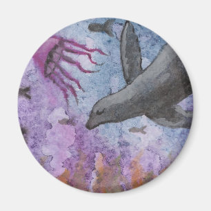 Sea lion and octopus magnet