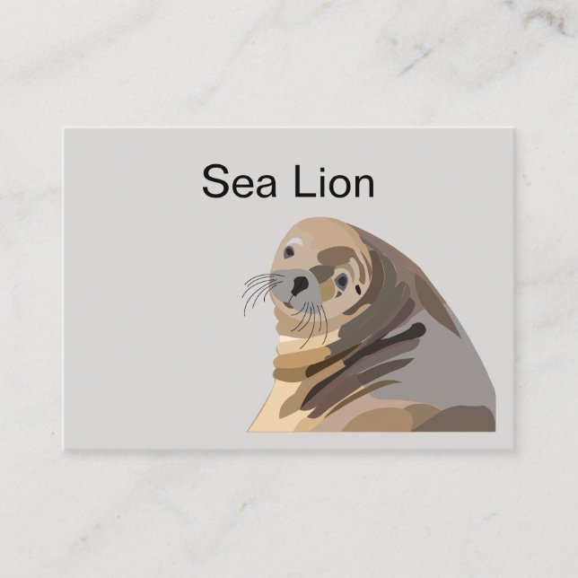 Sea Lion Animal Wildlife Business Card (Front)