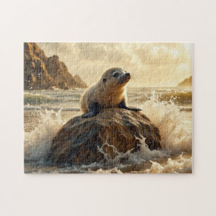 Sea Lion at Sunset Jigsaw Puzzle