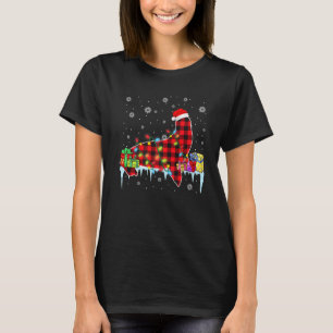 Sea lion Christmas Animals  Xmas Lights Santa Hat T-Shirt