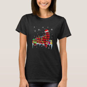 Sea lion Christmas Animals Xmas Lights Santa Hat T-Shirt