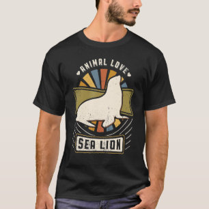 Sea Lion Vintage Classic Retro Animal T-Shirt