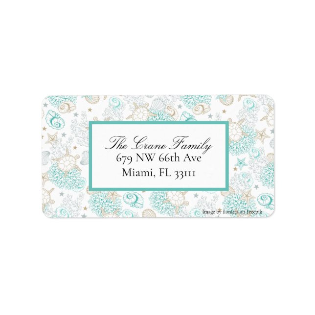 Sea Love Ocean Return Address Label (Front)